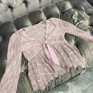 Free people blouse with bow size small